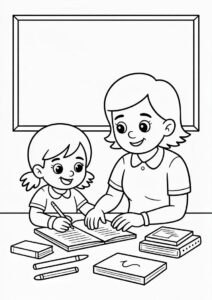 Teacher Helping A Student With Her Assignment v2 3