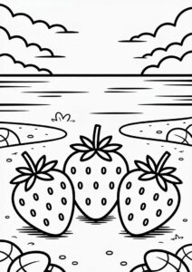 Three Strawberries On The Beach 1