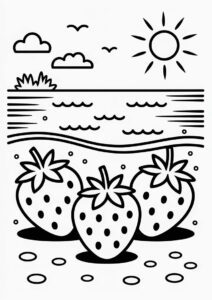 Three Strawberries On The Beach 2