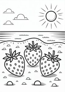 Three Strawberries On The Beach 3