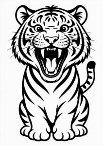 Tiger Yawning With Big Fangs 2