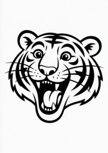 Tiger Yawning With Big Fangs 3