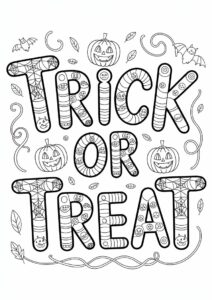 Trick or Treat with Halloween themed text 1