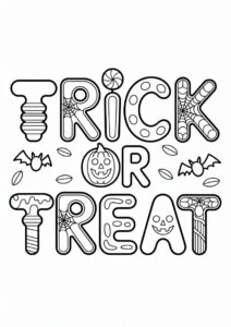 Trick or Treat with Halloween themed text 4
