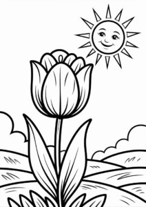 Tulip Flower Growing In The Sun 1