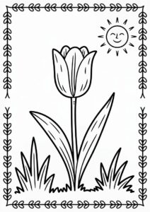Tulip Flower Growing In The Sun 2