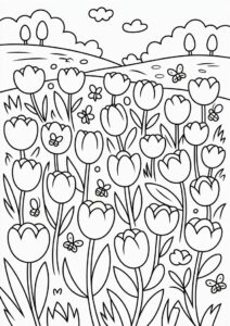 Tulips Growing In The Wild 1