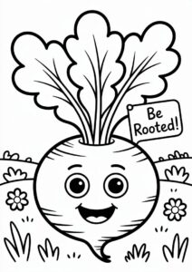 Turnip Coloring Sheet 1