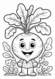 Turnip Coloring Sheet 2
