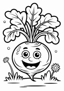 Turnip Coloring Sheet 3