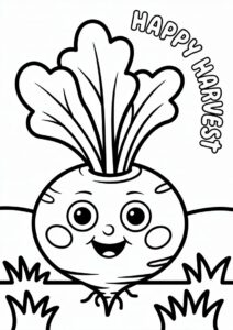 Turnip Coloring Sheet 4