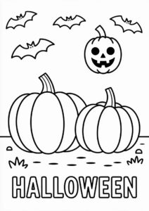 Two Different Sized Pumpkin Coloring Page 4