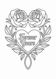 Two Roses With a Love Heart 2