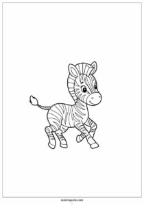 baby zebra running to color 2