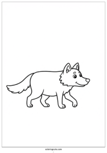easy wolf coloring page walking 2