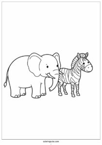 elephant vs zebra size to color 4