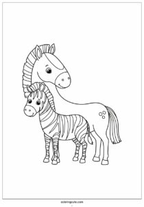 horse vs zebra coloring page for teachers 2