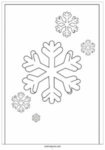intricate snowflake coloring page 4