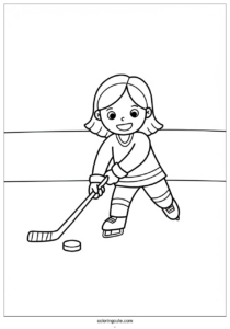 realistic girl playing ice hocke 2