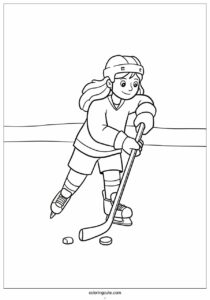 realistic girl playing ice hocke 3