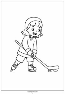 realistic girl playing ice hocke 4
