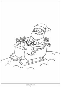 santa claus riding sleigh in winter 1