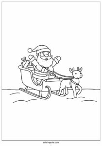 santa claus riding sleigh in winter 2