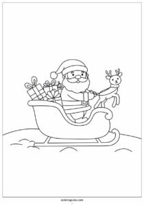 santa claus riding sleigh in winter 3