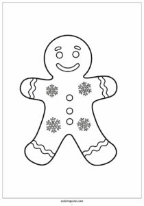simple gingerbread man with snowflakes 1