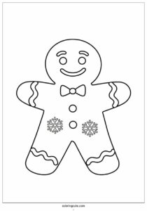 simple gingerbread man with snowflakes 2