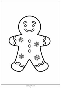 simple gingerbread man with snowflakes 3