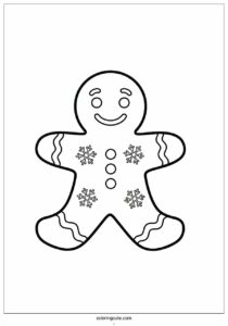 simple gingerbread man with snowflakes 4