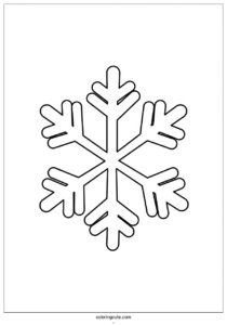 snowflake outline coloring in for kids 1
