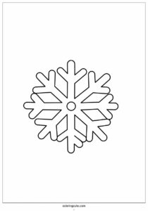snowflake outline coloring in for kids 2