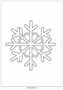 snowflake outline coloring in for kids 4