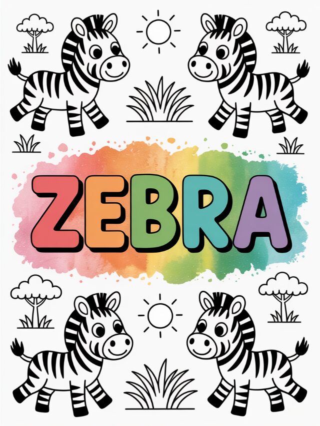Zebra Coloring Pages