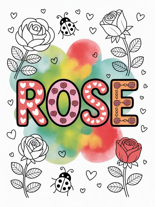 Rose Coloring Pages