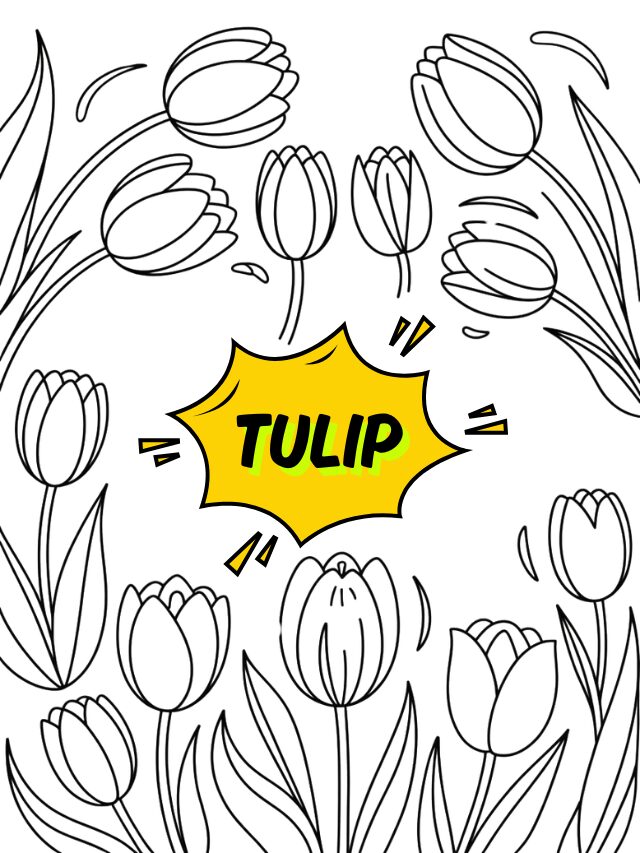 Tulip Coloring Pages