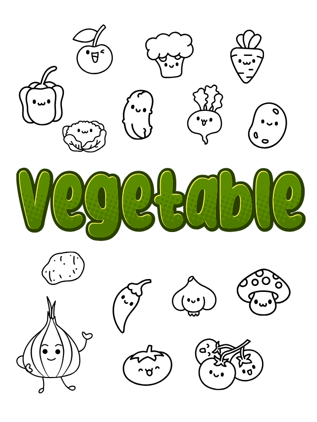 Vegetable Coloring Pages