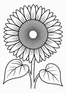 Big Sunflower Coloring Sheet 1