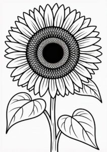 Big Sunflower Coloring Sheet 3