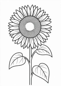 Big Sunflower Coloring Sheet 5