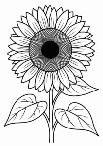 Big Sunflower Coloring Sheet 7