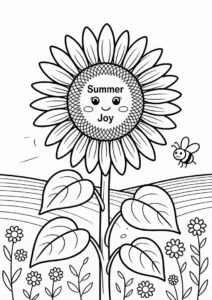 Big Sunflower During Summer Coloring 5