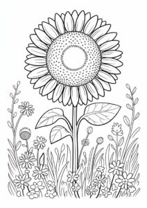 Big Sunflower During Summer Coloring 8