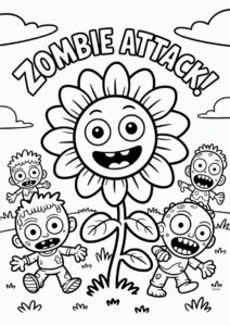 Coloring Page Of Plants Vs Zombies Sunflower 2