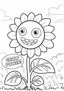 Coloring Page Of Plants Vs Zombies Sunflower 4