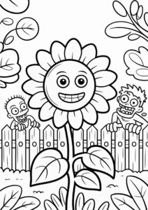 Coloring Page Of Plants Vs Zombies Sunflower 5