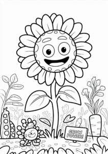 Coloring Page Of Plants Vs Zombies Sunflower 8