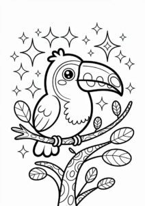 Cute Baby Toucan Coloring Page 10
